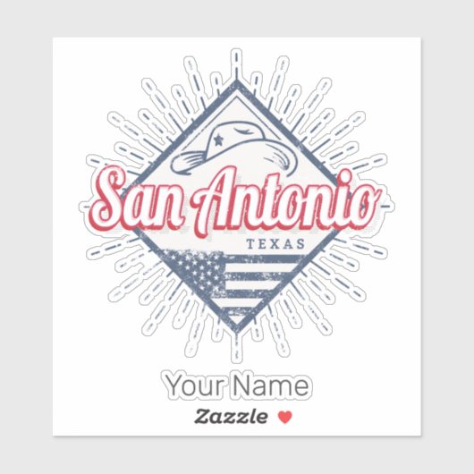 サンアントニオシティテキサス州統一された州ヴィンテージUSA シール (シート)