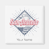 サンアントニオシティテキサス州統一された州ヴィンテージUSA マグネット (正面)