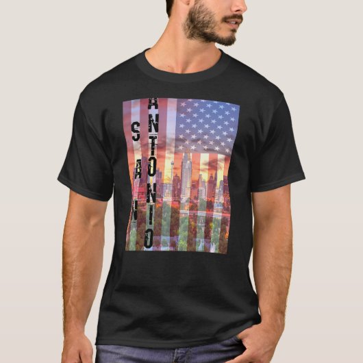 サンアントニオスカイラインテキサス州 Tシャツ (正面)