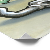 サンアントニオテキサス州の地図 ポスター (角)