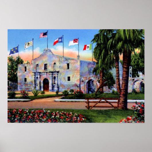 サンアントニオテキサス州アラモ ポスター (正面)