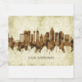 サンアントニオテキサス州シティスケープ ワインラベル (シングルラベル)