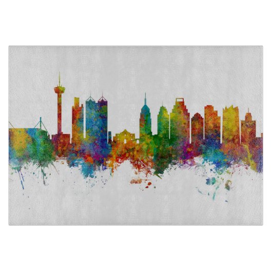 サンアントニオテキサス州スカイライン カッティングボード (正面)