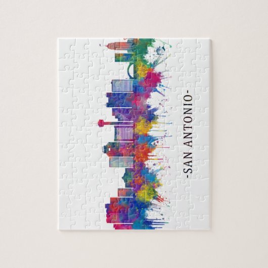 サンアントニオテキサス州スカイライン ジグソーパズル (縦)