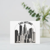 サンアントニオテキサス州スカイライン ポストカード (スタンド正面)