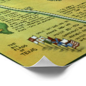 サンアントニオテキサス州マンガの地図 ポスター (角)