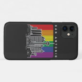 サンアントニオテキサス州レインボーフラッグLGBTQAIプライド Case-Mate iPhoneケース (裏面(横))