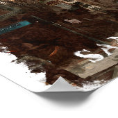 サンアントニオテキサス州ヴィンテージシティトラベルウォーター色 ポスター (角)