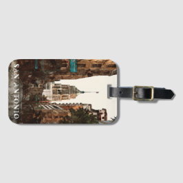 サンアントニオテキサス州ヴィンテージシティトラベルウォーター色 ラゲッジタグ