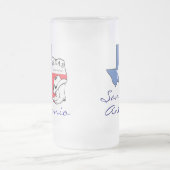 サンアントニオテキサス州州マップ、スター、ブーツ、ハットマグ フロストグラスビールジョッキ (中央)