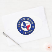 サンアントニオテキサス州 楕円形シール (封筒)