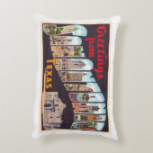 サンアントニオテキサス州TXヴィンテージ大文字はがき アクセントクッション (裏面(縦))