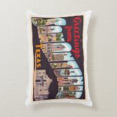 サンアントニオテキサス州TXヴィンテージ大文字はがき アクセントクッション (正面(垂直))