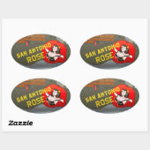 サンアントニオバラB-24ノーズアート(ヴィンテージフゼラージュ) 楕円形シール (シート)