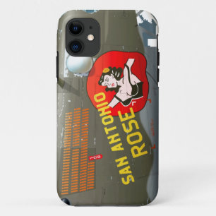 サンアントニオバラB-24ノーズアート(ヴィンテージフゼラージュ) iPhone 11 ケース