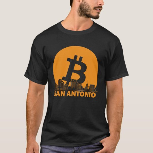 サンアントニオビットコイン最大主義ビットコインサンアントニ Tシャツ (正面)