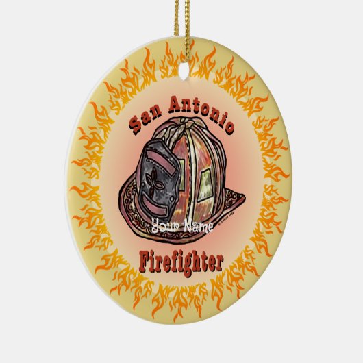 サンアントニオファイアーファイターオーナメント セラミックオーナメント (右)
