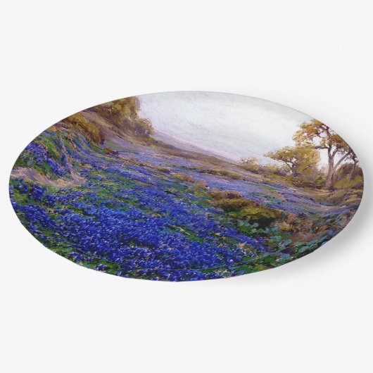 サンアントニオ北部、トワイライトのブルーボネット ペーパープレート (アングル)