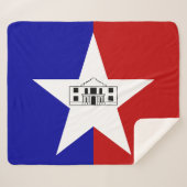 サンアントニオ国旗とシェルパ毛布 シェルパブランケット (正面(横))