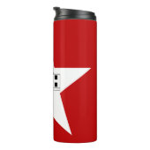 サンアントニオ国旗を持つサーマルタンブラー タンブラー (回転右)