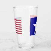 サンアントニオ国旗を持つ愛国的なガラス杯 タンブラーグラス (右)
