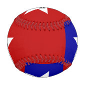 サンアントニオ国旗を持つ愛国野球 野球ボール (裏面)