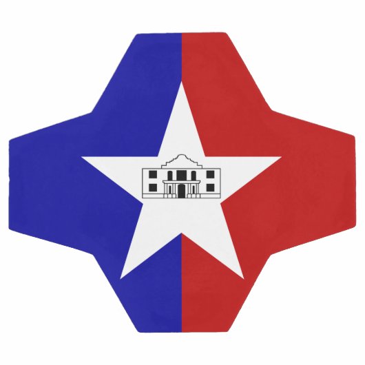 サンアントニオ国旗を掲げた愛国的なサッカーボール サッカーボール (フラット)