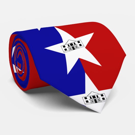 サンアントニオ国旗、テキサス州ネックタイ ネクタイ (ロール)