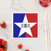 サンアントニオ国旗、テキサス州 スタンダードカクテルナプキン (インサイチュ)