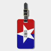 サンアントニオ国旗、テキサス州 ラゲッジタグ (正面縦)