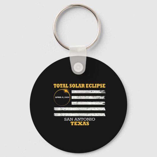 サンアントニオ太陽の2024 Eclipse 2024 040824 Eclipse キーホルダー (正面)