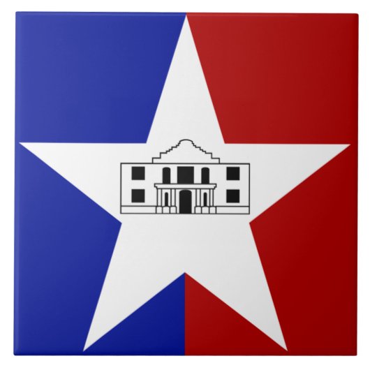 サンアントニオ市旗 タイル (正面)