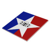 サンアントニオ市旗 タイル (側面)