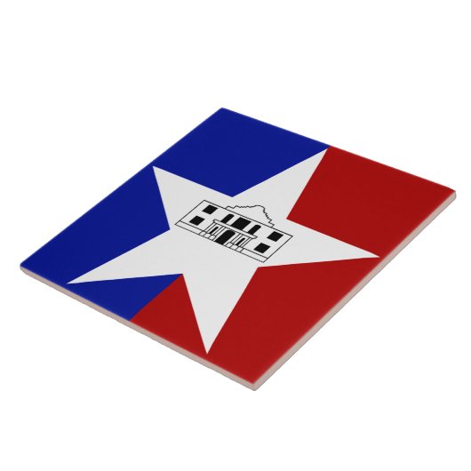 サンアントニオ市旗 タイル (側面)