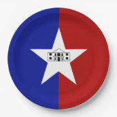 サンアントニオ市旗 ペーパープレート (正面)