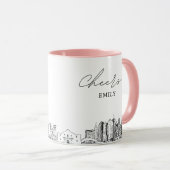 サンアントニオ結婚のコパーソナライズされたーヒマグ マグカップ (正面右)