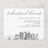 サンアントニオ結婚のリハエレガントーサルディナー エンクロージャーカード (正面)