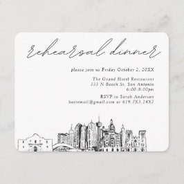 サンアントニオ結婚のリハエレガントーサルディナー エンクロージャーカード