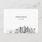 サンアントニオ結婚のRSVP伝統的 Mealオプション エンクロージャーカード (裏面)