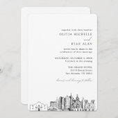 サンアントニオ結婚ズスエレガントカイライン招待状 招待状 (正面/裏面)