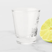 サンアントニオ結婚式の引き出物パーソナライズされた応援 ショットグラス (左)