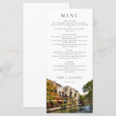 サンアントニオ ウォーターカラー デスティネーション ウェディング メニュー (正面/裏面)