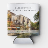サンアントニオ ウォーターカラー バースデー ウィークエンド 缶クーラー (正面)