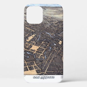 サンアントニオ テキサス州 アンティーク航空地図 1873 iPhone 12ケース