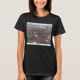 サンアントニオ テキサス州 アンティーク航空地図 1873 Tシャツ