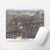 サンアントニオ、テキサス州、アンティーク航空市地図1873 マウスパッド (マウス)