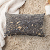 サンアントニオ、テキサス州、アンティーク航空市地図1873 ランバークッション (ブランケット)