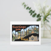 サンアントニオ、テキサス州!レトロポストカード ポストカード (スタンド正面)