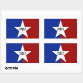 サンアントニオ(テキサス州)市国旗 長方形シール (シート)