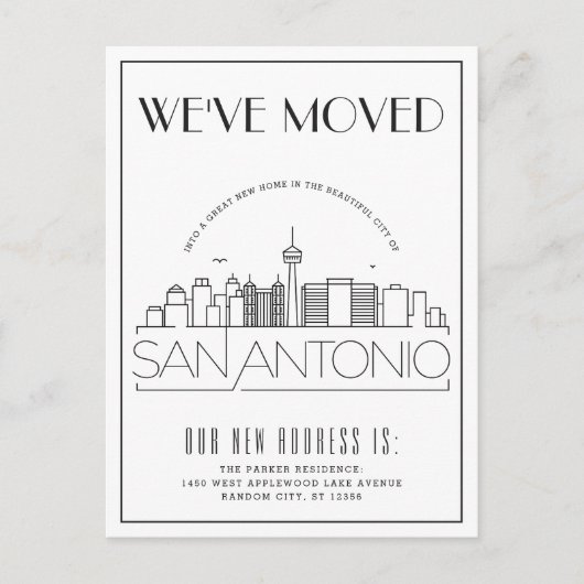 サンアントニオ モダンデコ | 住所変更 案内ポストカード (正面)